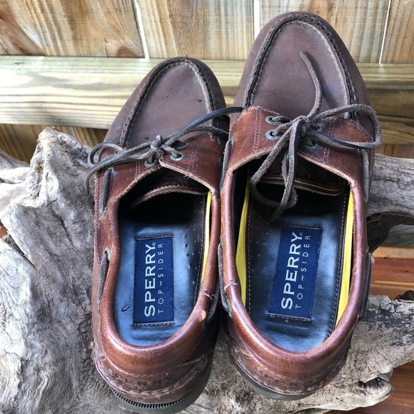 Sperry Top-Siders Brown Leather Lace Up Boat Shoes main image 9